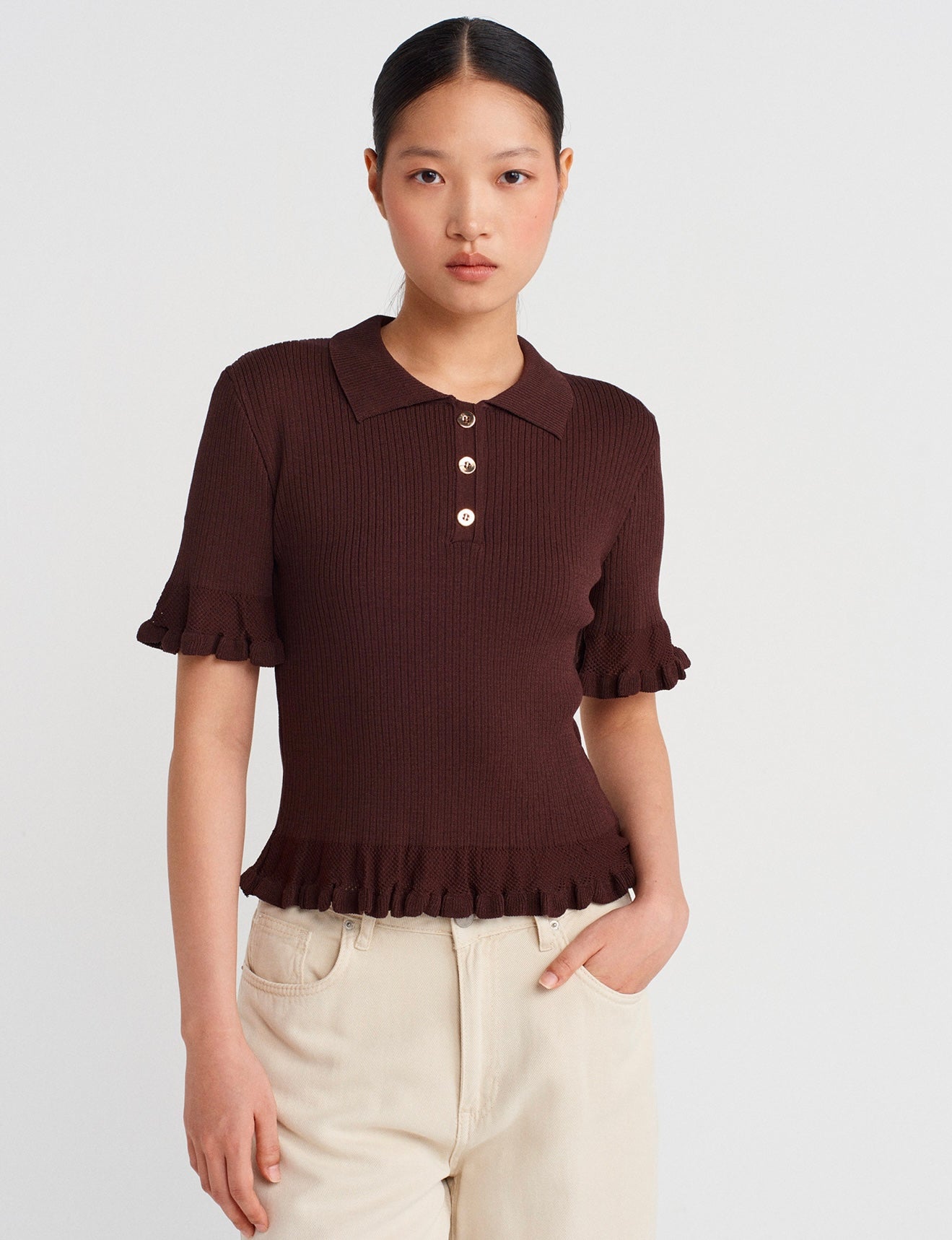 Dilvin brown top