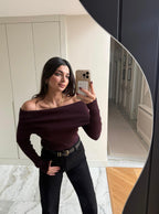 Burgundy Ribbed Top