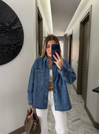 Zr Oversized Denim Shirt