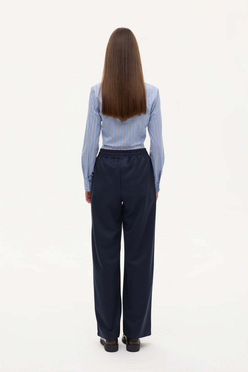 Elastic Waist Wide Leg Pants