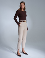 Belted Beige Pants