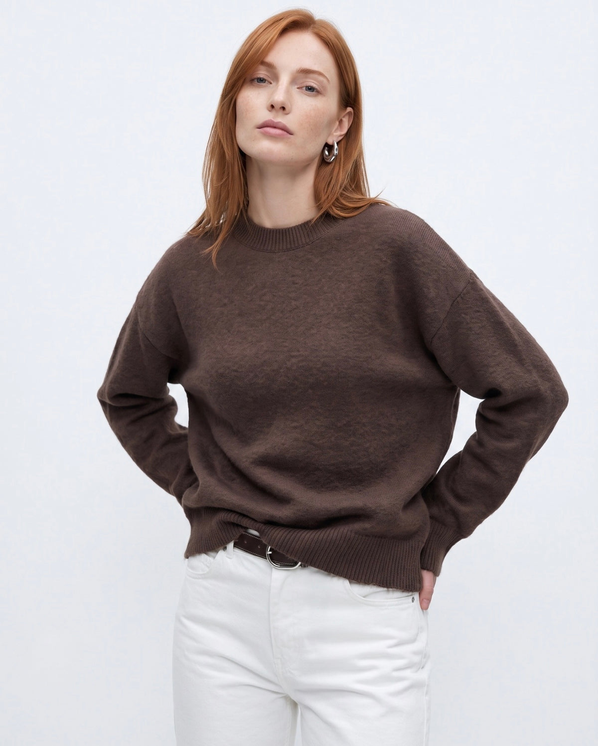 Classic Knit Sweater - Brown