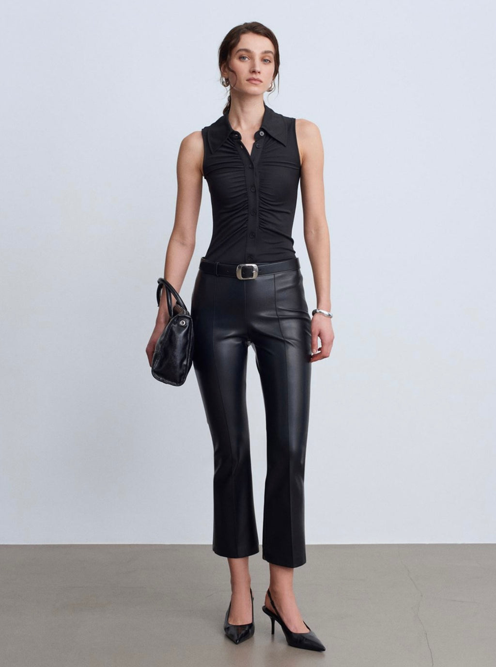 Dilvin Leather Pants - Black
