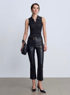 Dilvin Leather Pants - Black