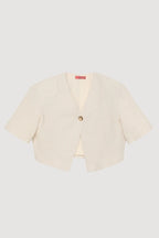 Linen Crop Blazer