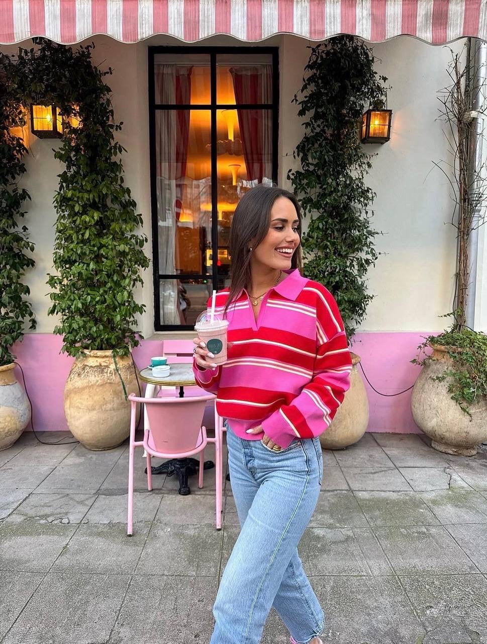 Cherry Pop Stripe Knit