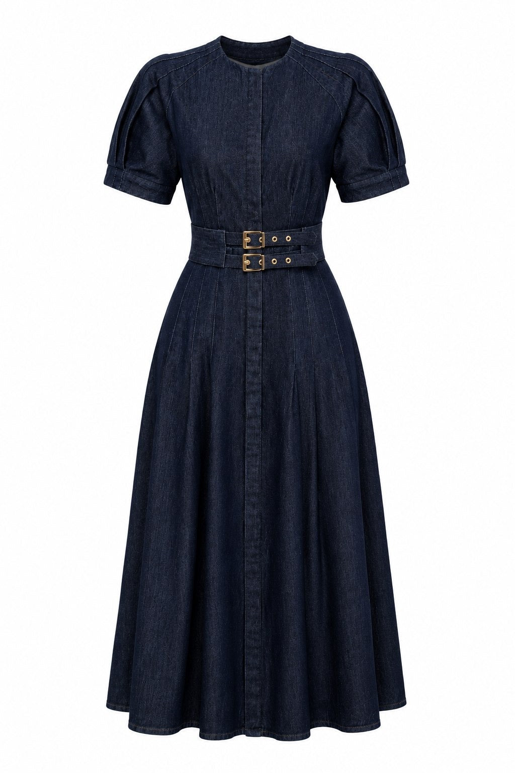 Denim Belted Dress