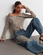 Dilvin off-shoulder Beige