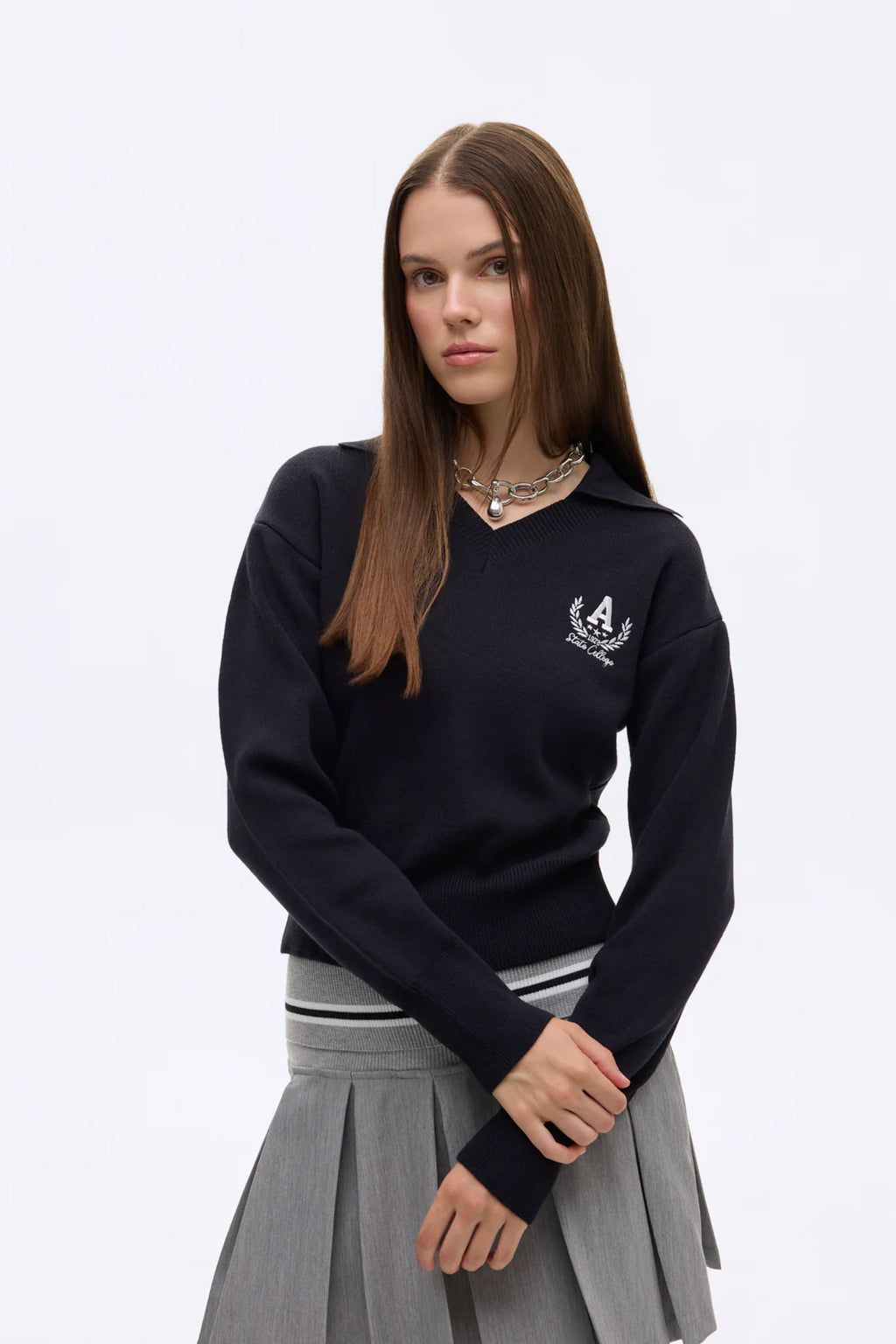 Navy State College Sweater