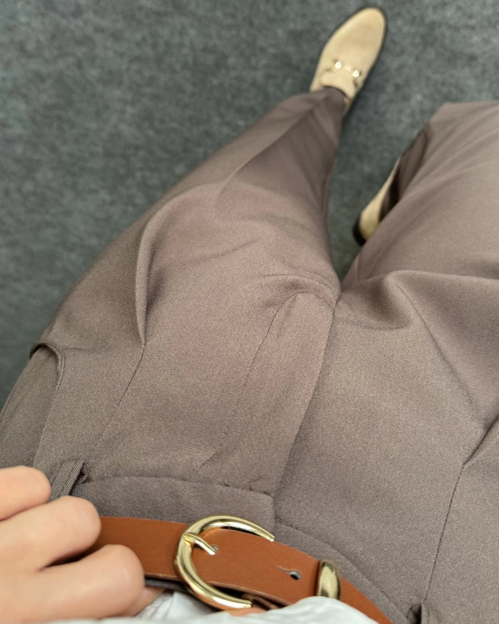 Darted Trousers with Belt