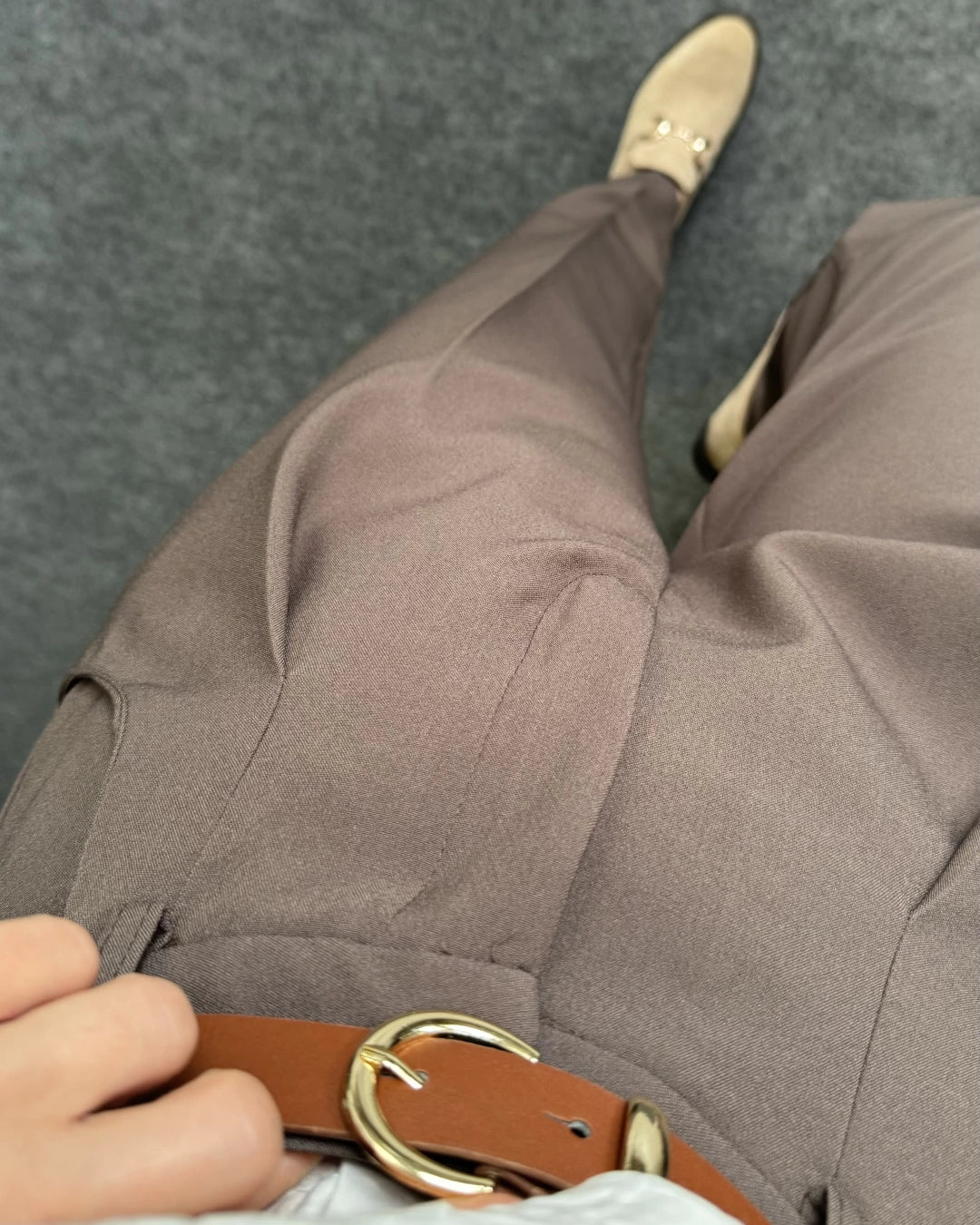 Darted Trousers with Belt