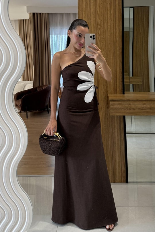 Linen Side Cut Dress