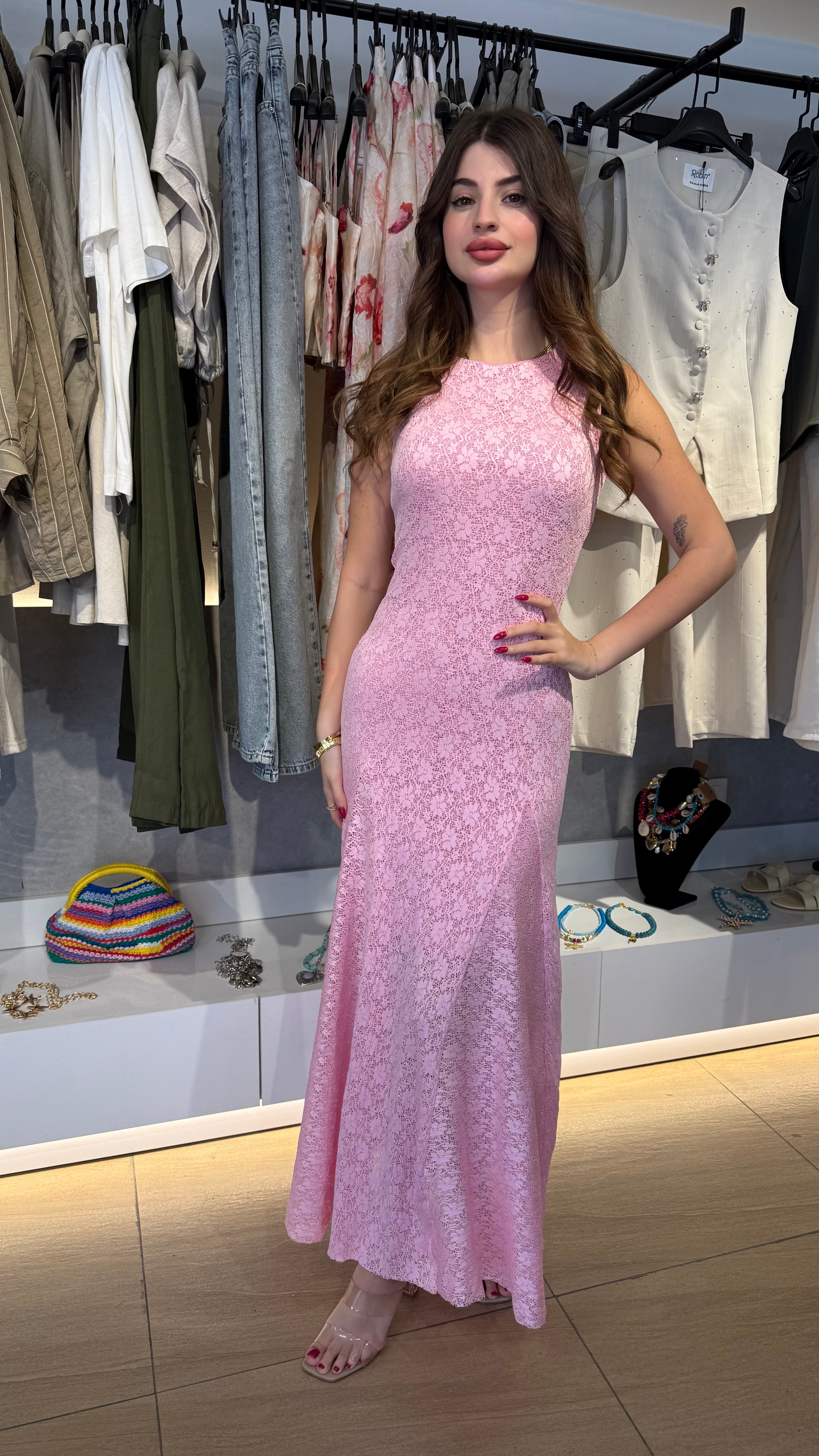 Zr Maxi Pink Dress