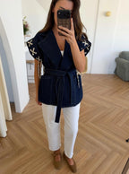 Navy Denim Vest