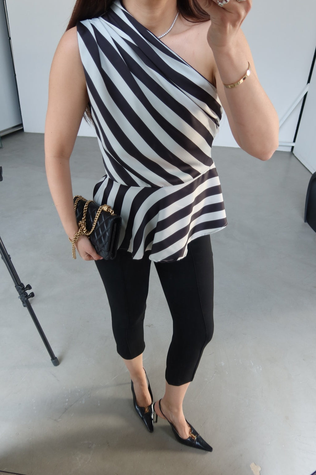 Zebra satin top