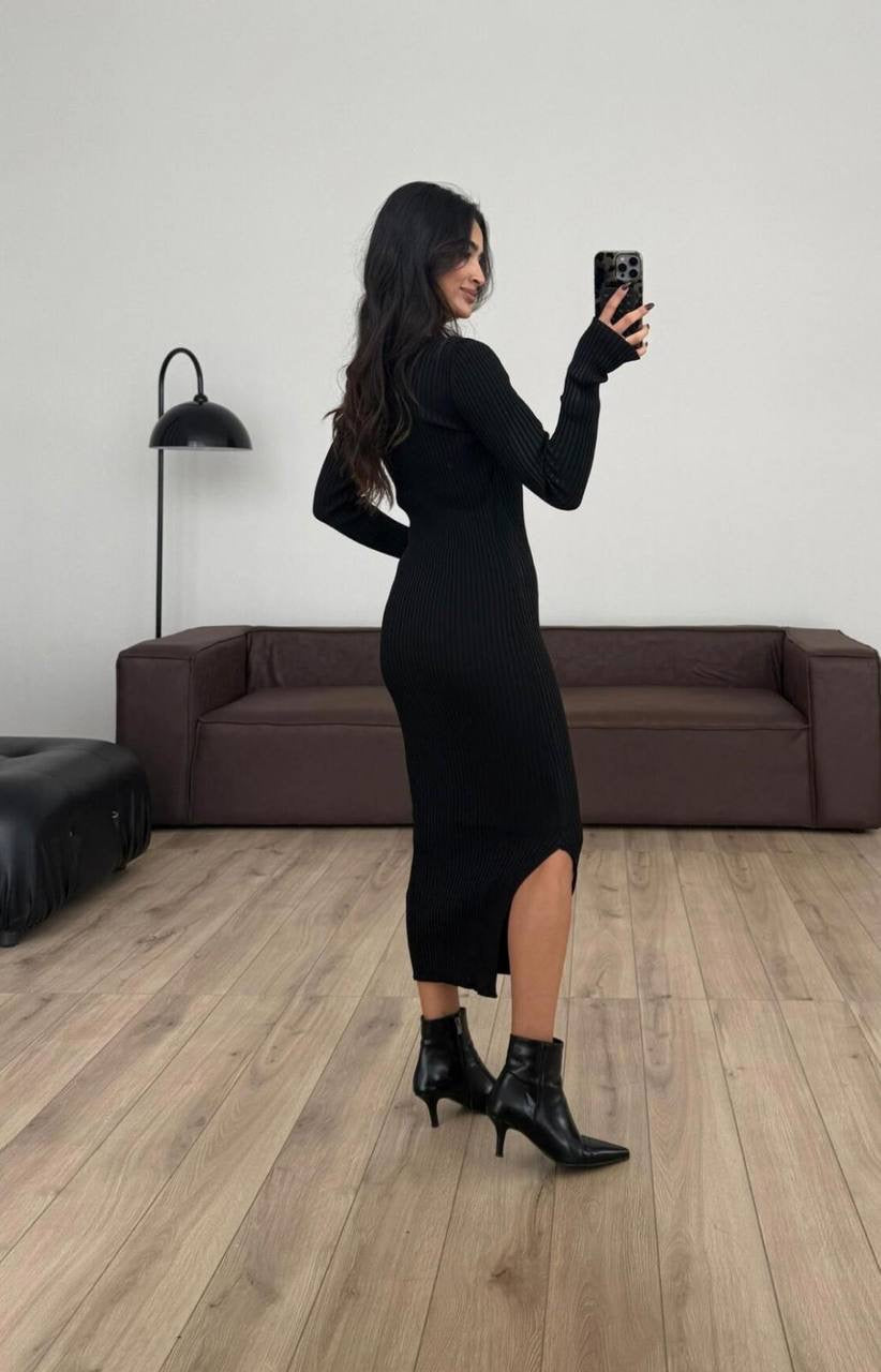 Black Dress with Slit