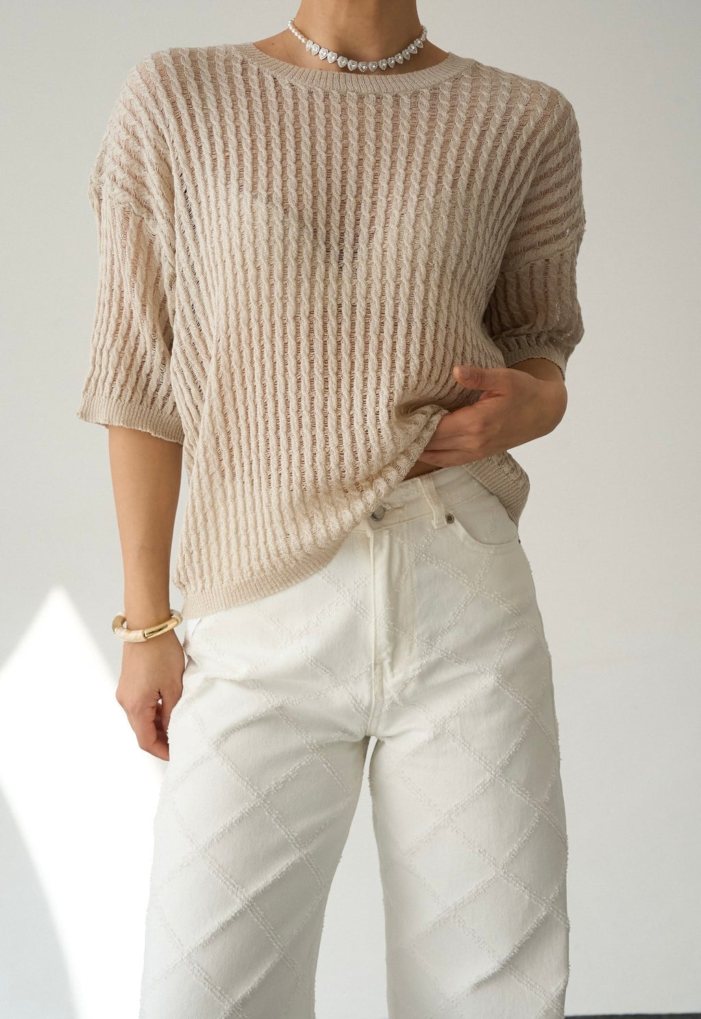 Knit Top in Latte
