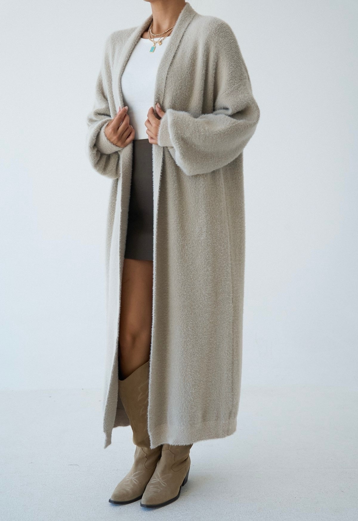 Maxi Wool Blend Cardigan