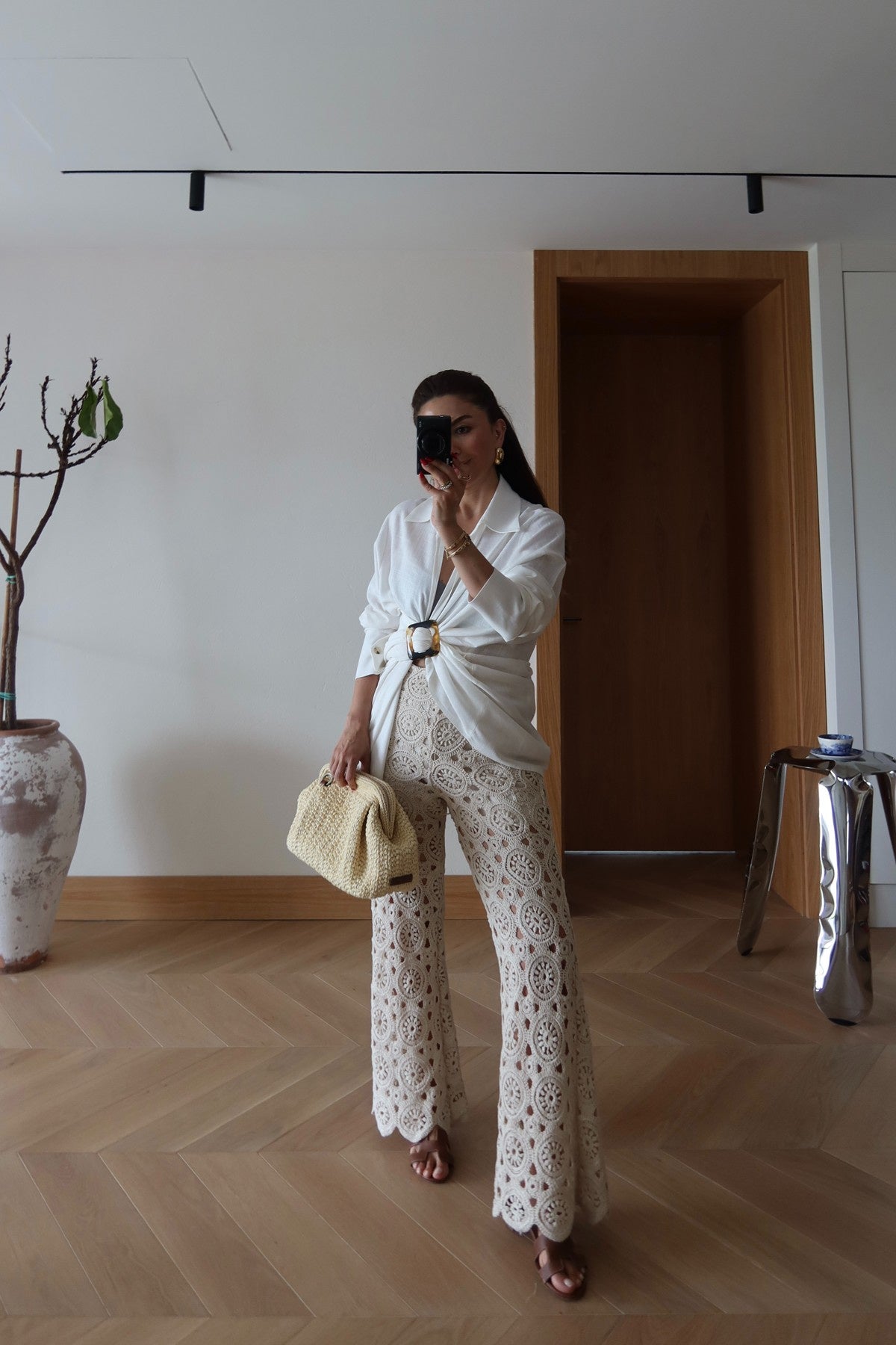 Santorini Crochet Pants