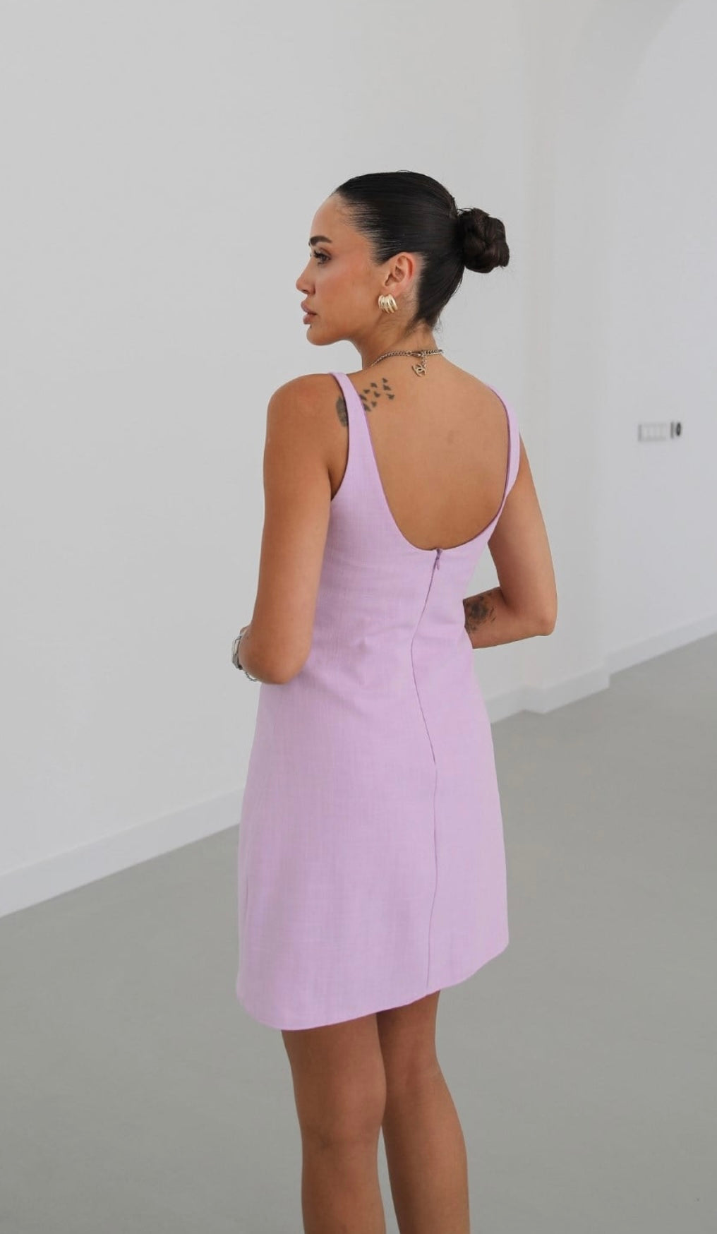 Amelia Linen Dress - Pink