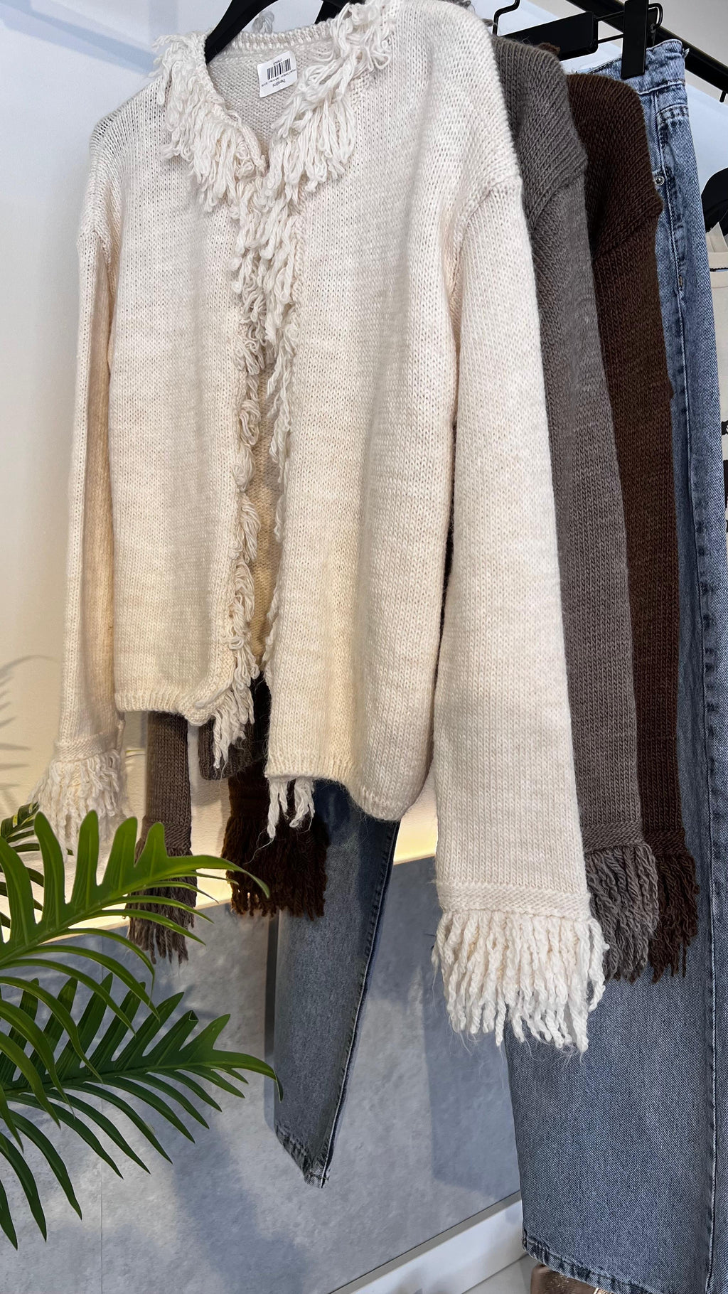 Fringed-Cardigan