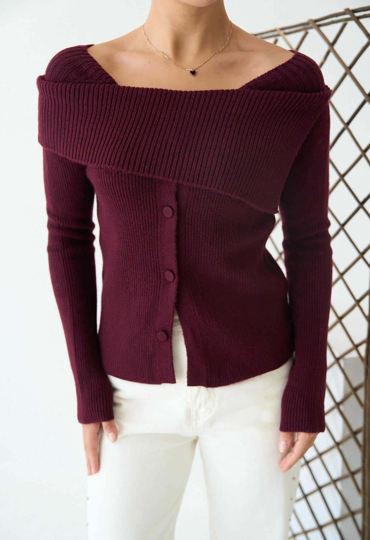 Off-shoulder Sweater