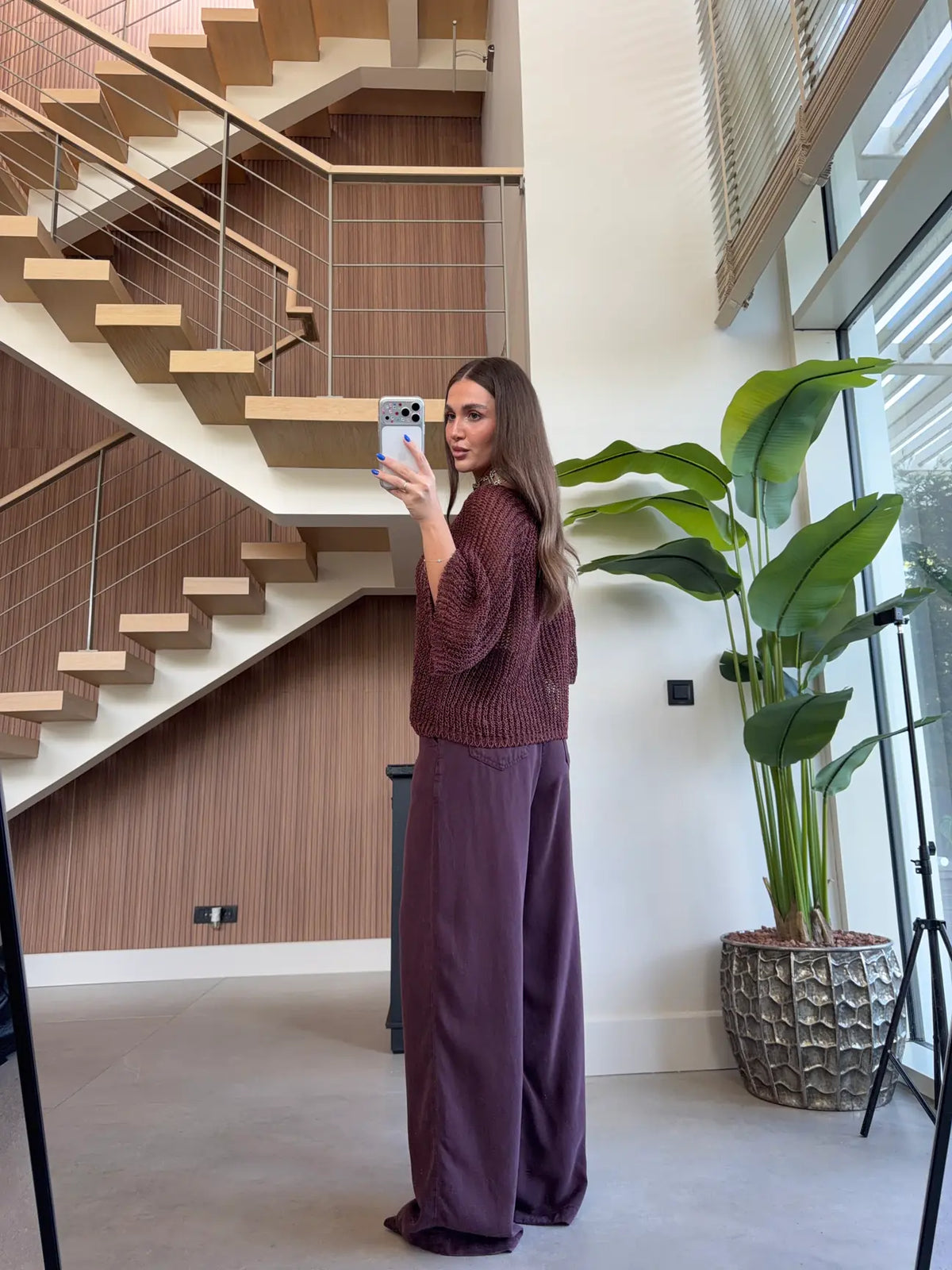 Tencel Jeans - Burgundy