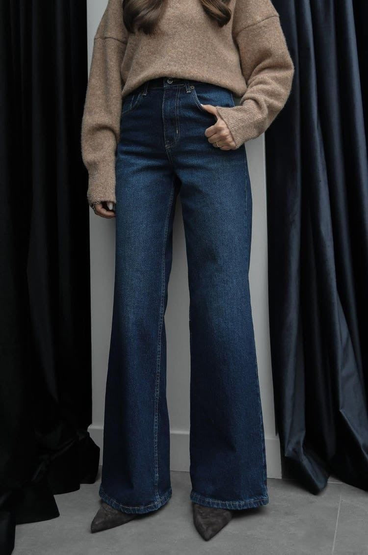 MD Navy Wide Leg Jeans