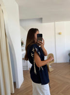 Navy Denim Vest