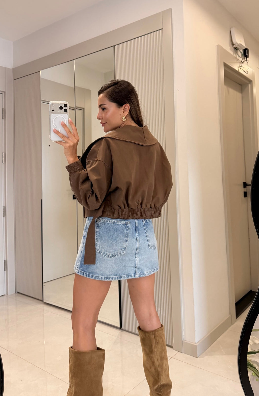 Belted Wrap Jacket - Khaki