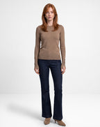 Cuff Button Top - Mocha