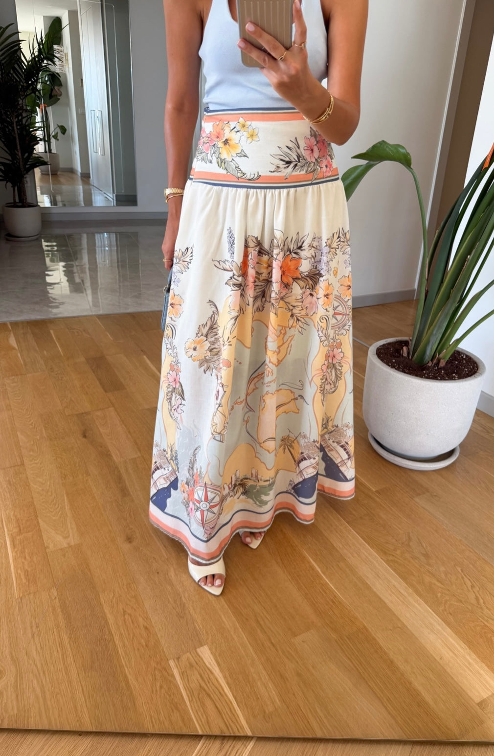 Bloom Maxi Skirt - Blue