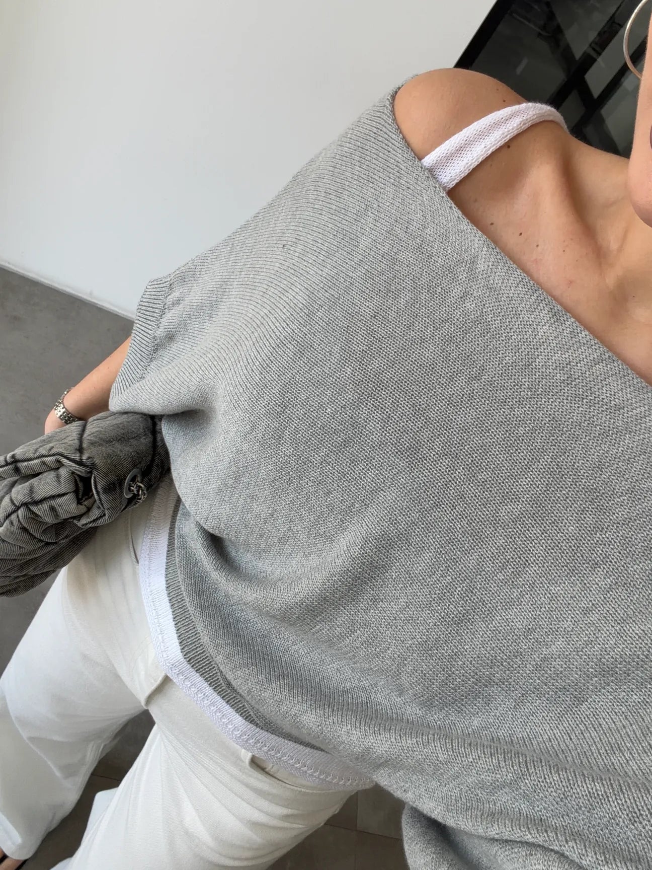 Knitwear Blouse - Grey