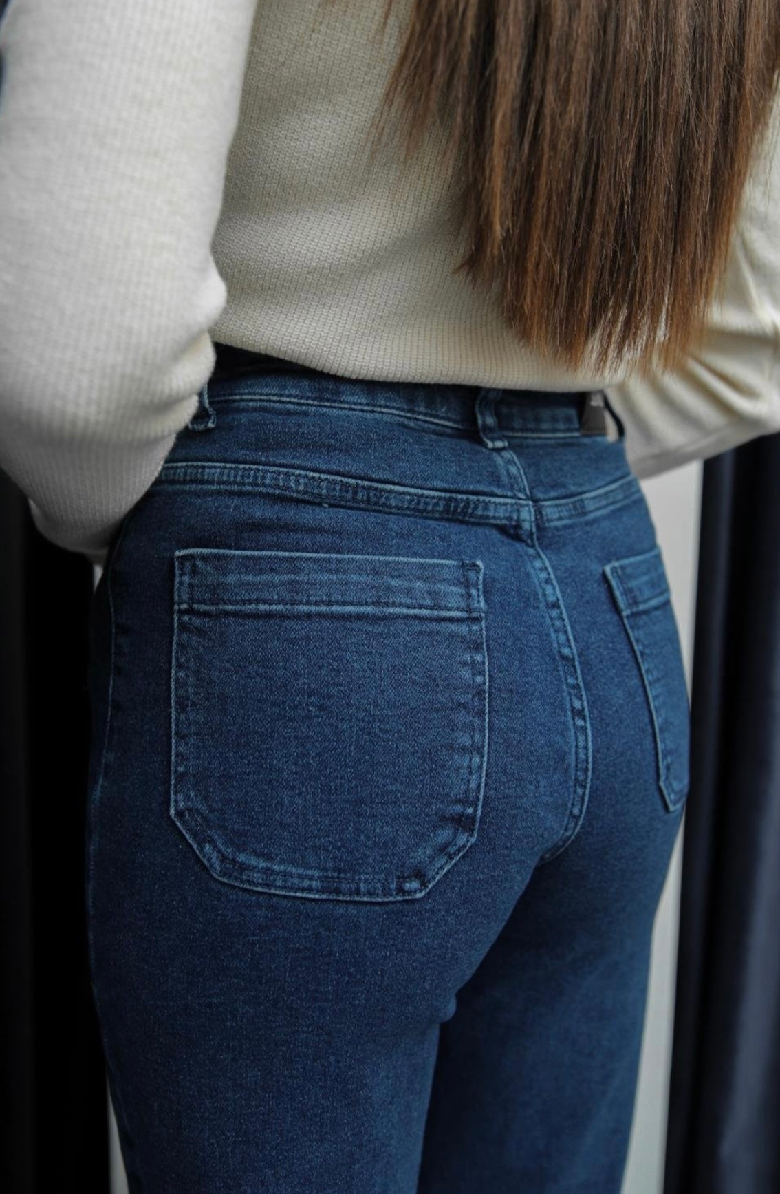 Front Pocket Wide Leg Jeans