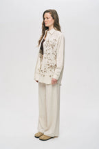 Linen Shirt with Embroidery