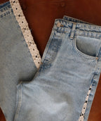 Beige detailed Jeans
