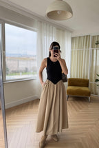 Veroni Black-Beige Dress