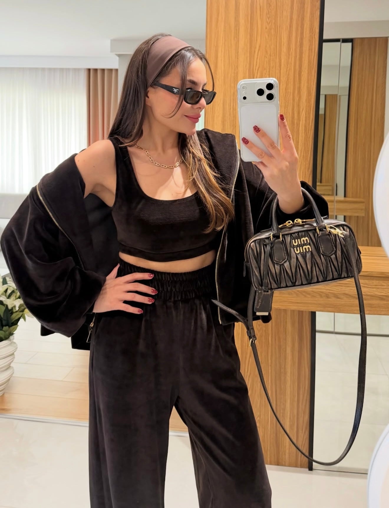 Three pieces velvet set