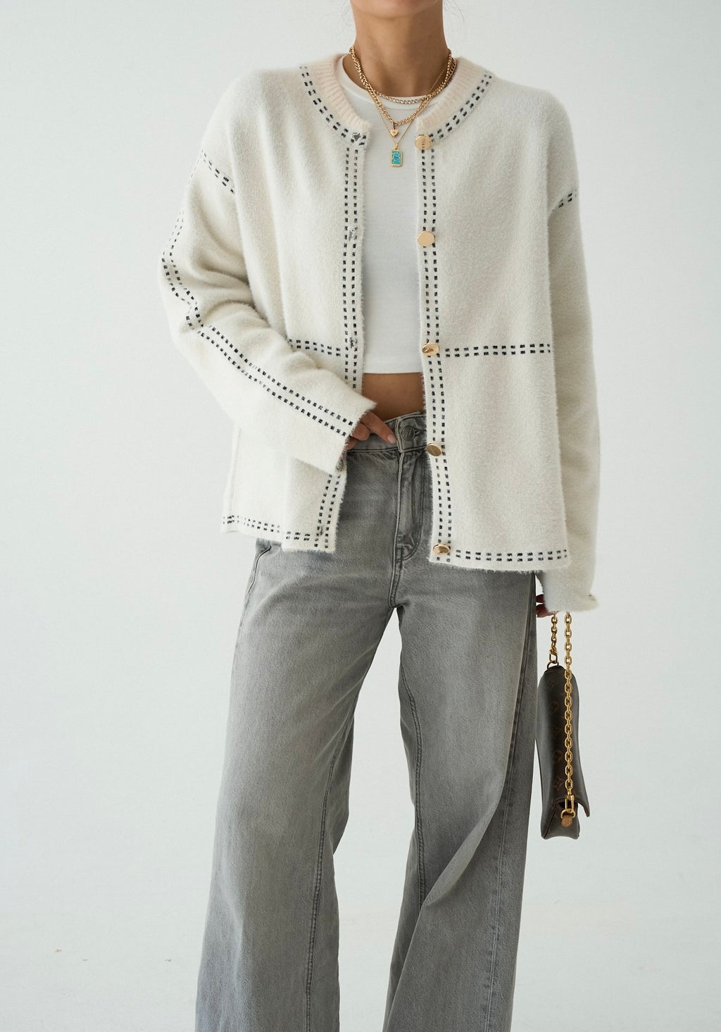 Premium Ecru Cardigan