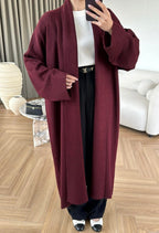 Basic Burgundy wool cardigan