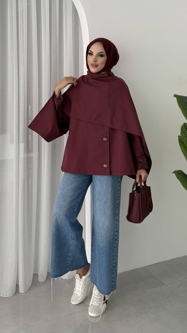 Burgundy Trenchcoat
