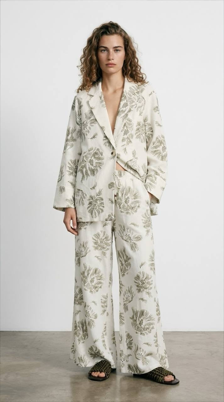 Floral Linen Pants