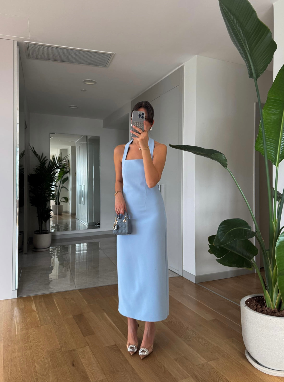 Halter Neck Midi-Dress