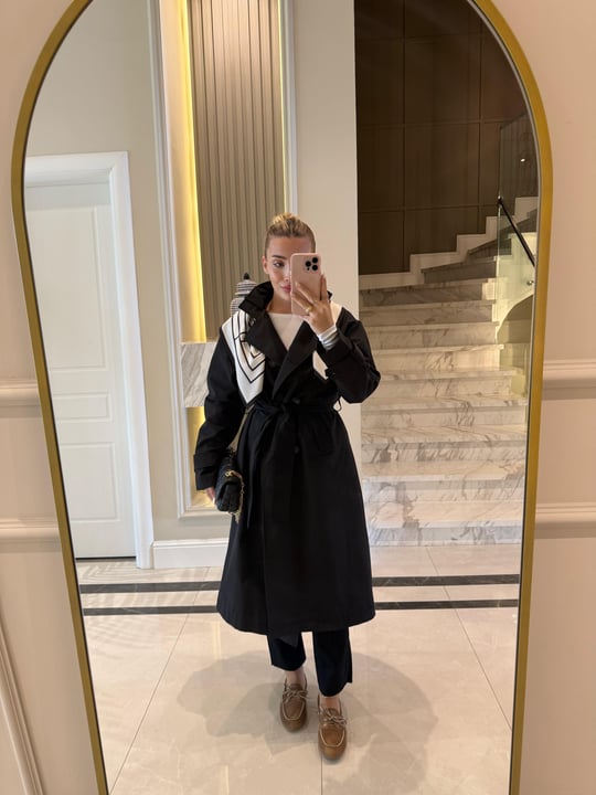Black Long Trench Coat