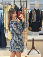 Patterned Blue Dress