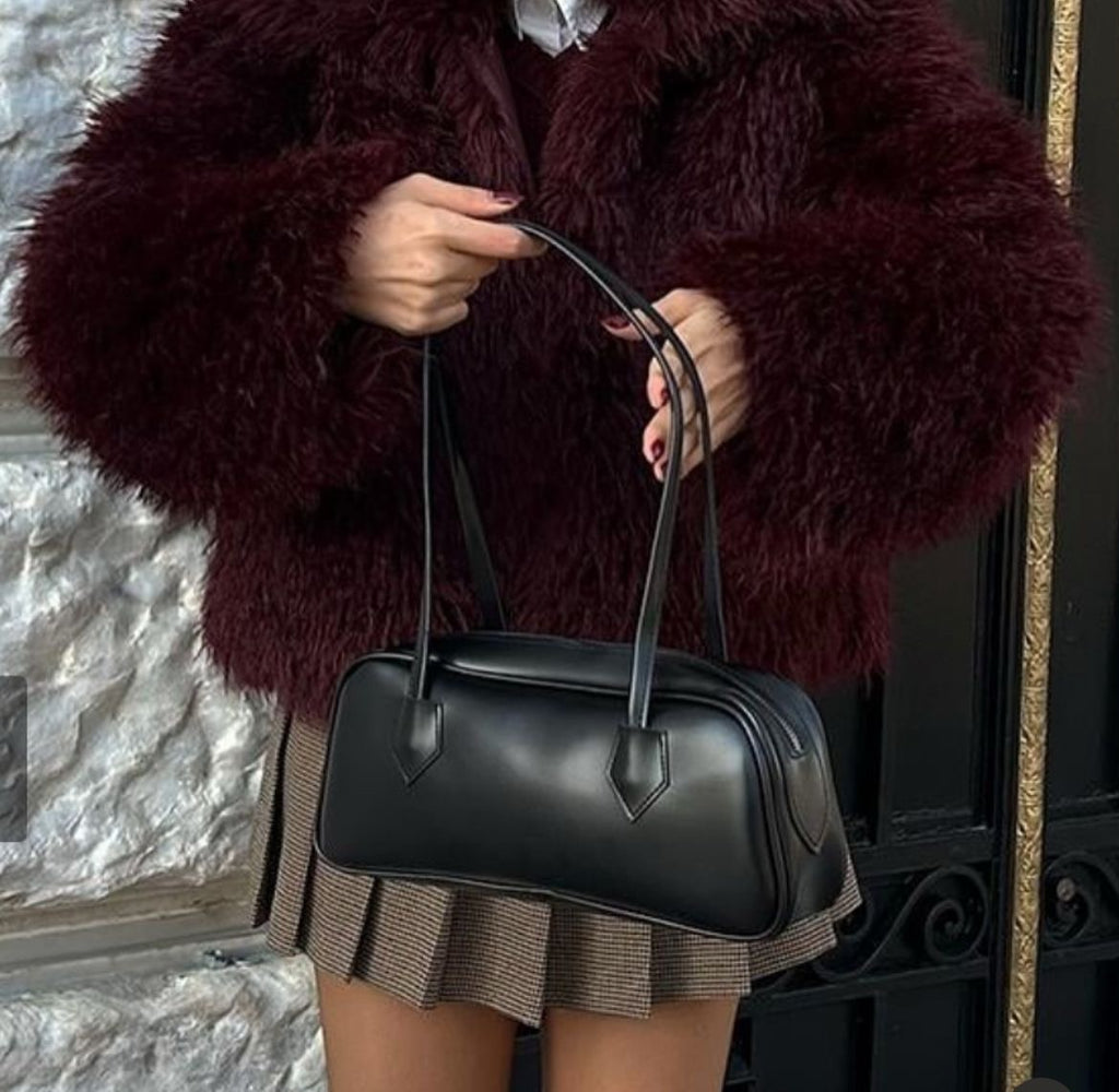 Leather Oval Bag