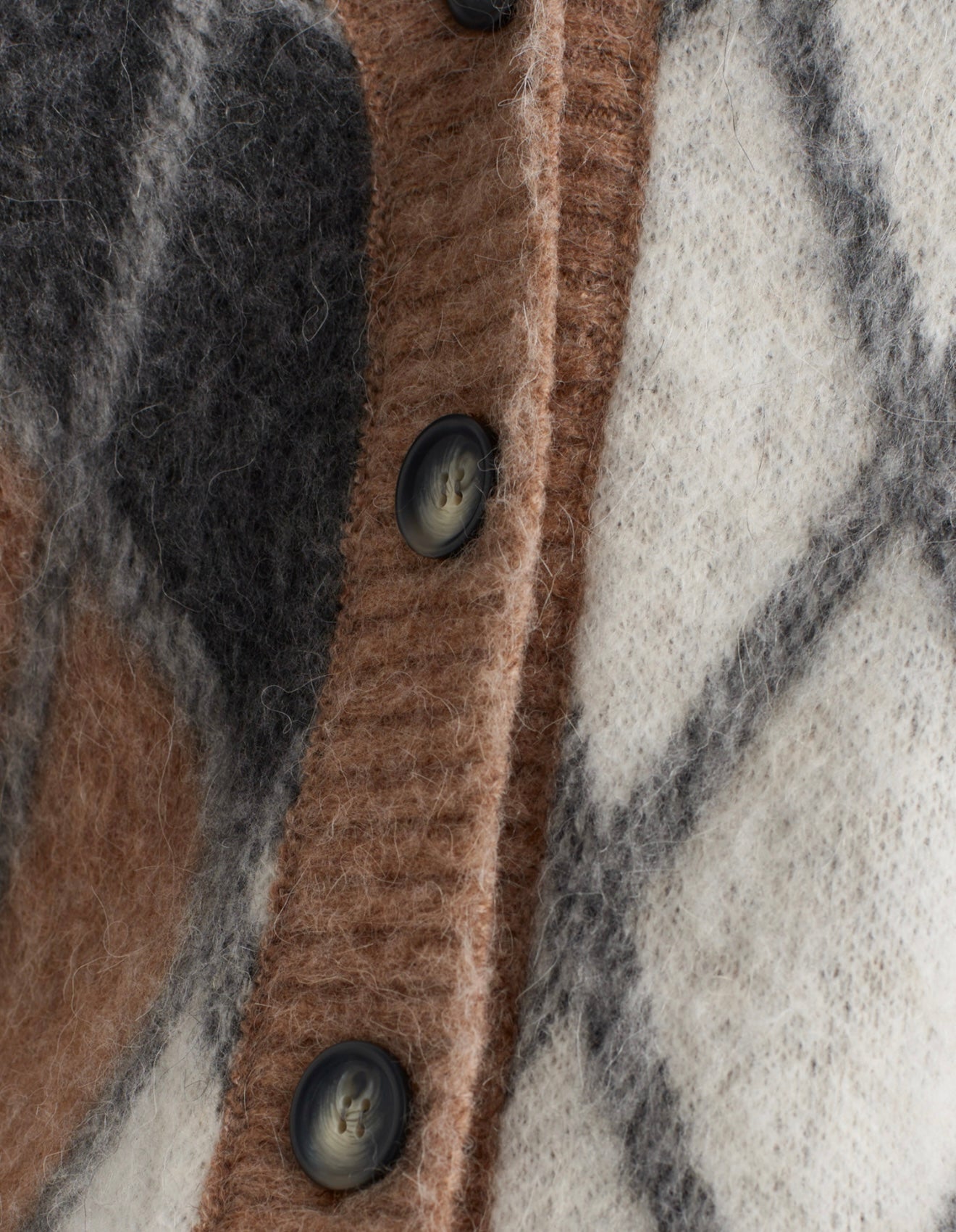 Argyle Cardigan Mink