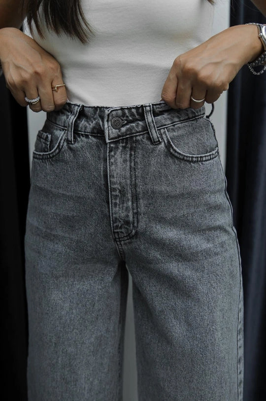 Grey Folded Jeans