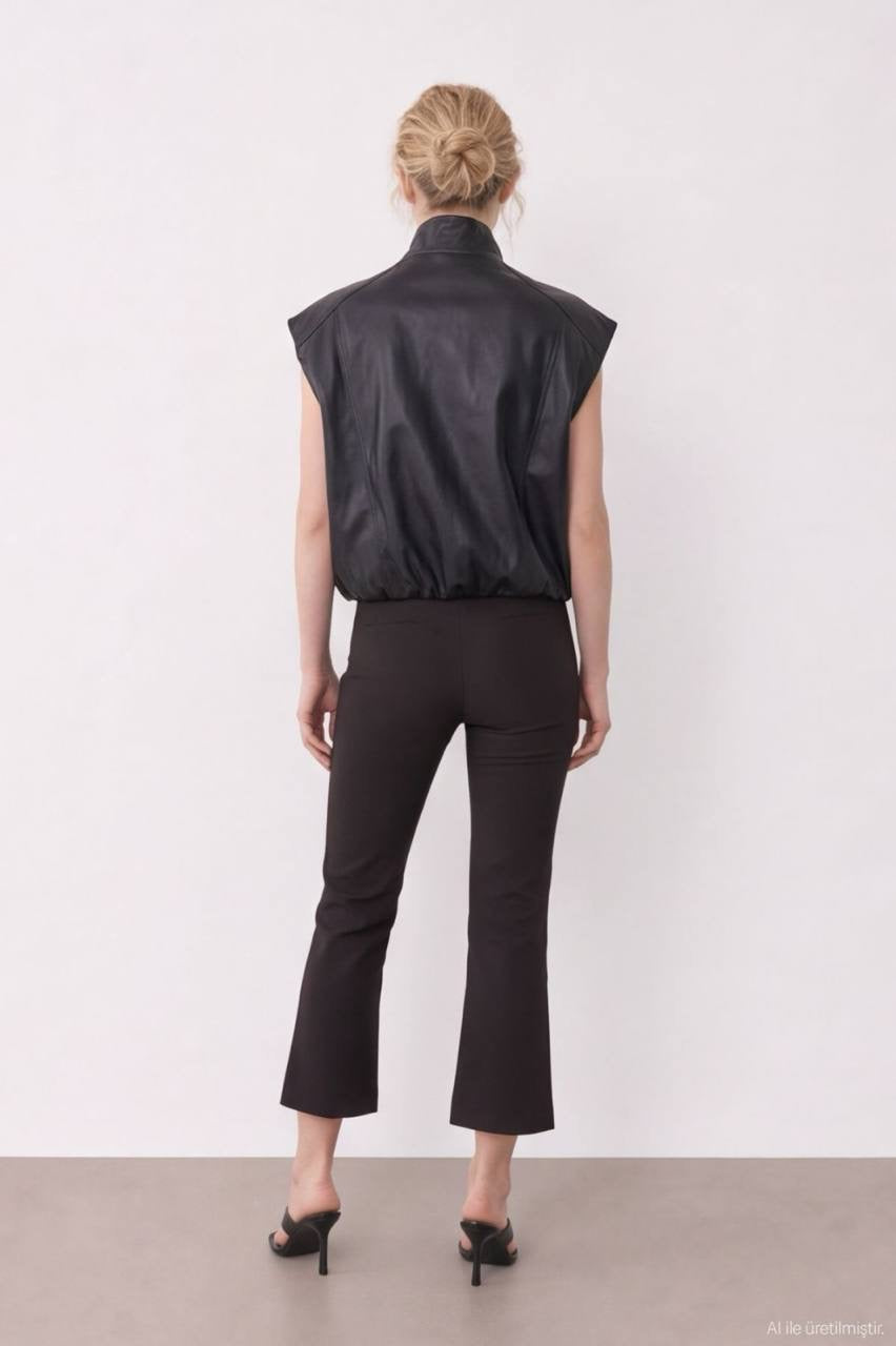 Black Leather Vest