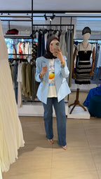 Blazer with goldwear